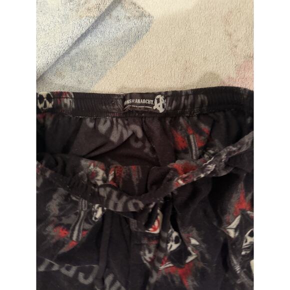 Sons of Anarchy Lounge Pants Mens 3XB Black Graphic SAMCRO Pajama Sleepwear - Picture 2 of 3